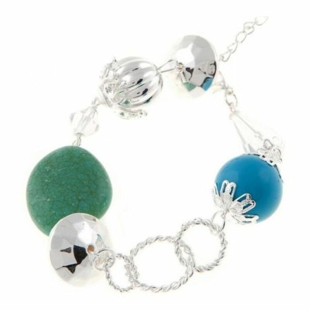 Bracciale Donna Cristian Lay 436210 (23 cm) | Azzurro Verde Acciaio Argentato (23 cm)