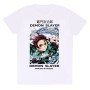 Maglia a Maniche Corte Demon Slayer Whirlpool Bianco Unisex