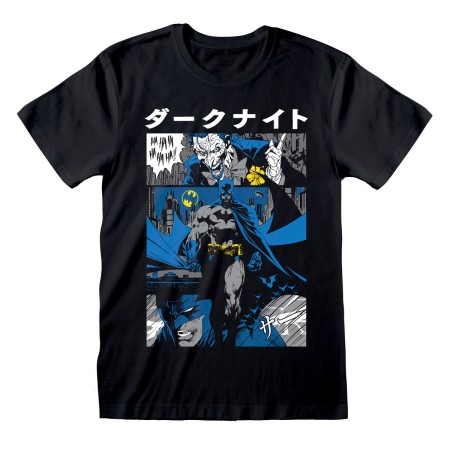 Maglia a Maniche Corte Batman Manga Cover Nero Unisex