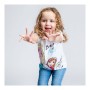 Maglia a Maniche Corte per Bambini Frozen Bianco