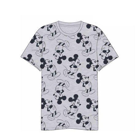 Maglia a Maniche Corte Uomo Mickey Mouse Grigio