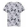 Maglia a Maniche Corte Uomo Mickey Mouse Grigio