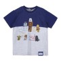 Maglia a Maniche Corte per Bambini Star Wars 2 Unità Grigio