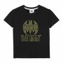 Maglia a Maniche Corte per Bambini Batman Nero