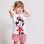 Pigiama Estivo Minnie Mouse Bianco Rosso