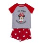 Pigiama Estivo Minnie Mouse Rosso Grigio