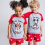 Pigiama Estivo Minnie Mouse Rosso Grigio