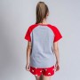 Pigiama Estivo Minnie Mouse Donna Rosso Grigio