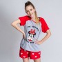 Pigiama Estivo Minnie Mouse Donna Rosso Grigio