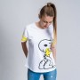 Maglia a Maniche Corte Donna Snoopy Bianco