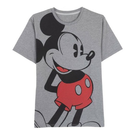 Maglia a Maniche Corte Uomo Mickey Mouse Grigio Grigio scuro Adulti