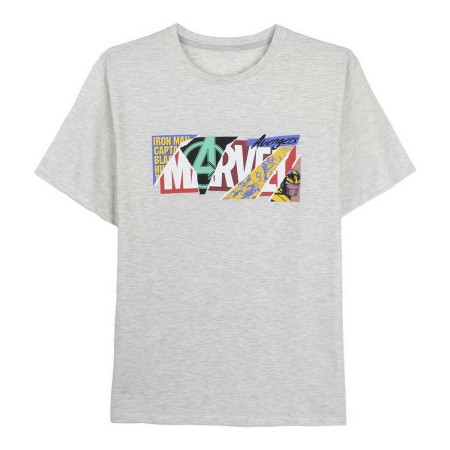 Maglia a Maniche Corte Uomo Marvel Grigio Adulti