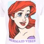 Maglia a Maniche Corte The Little Mermaid Mermaid Vibes Bianco Unisex