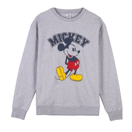 Felpa senza Cappuccio Unisex Mickey Mouse Grigio