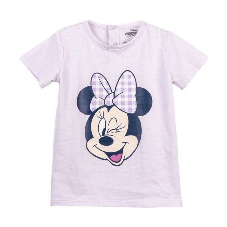 Maglia a Maniche Corte per Bambini Minnie Mouse Viola