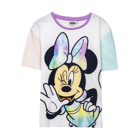 Maglia a Maniche Corte per Bambini Minnie Mouse Multicolore Verde scuro