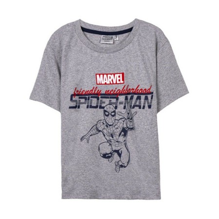 Maglia a Maniche Corte Spider-Man Per bambini Grigio