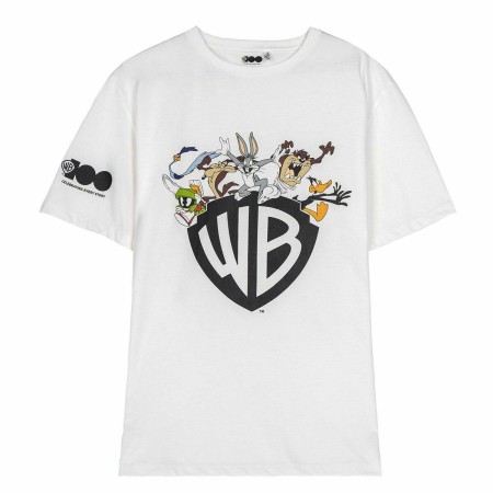 Maglia a Maniche Corte Uomo Warner Bros Bianco Unisex adulti