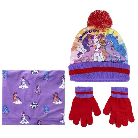 Cappello, Guanti e Scaldacollo My Little Pony 3 Pezzi Lilla