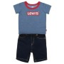 Completo Sportivo per Neonati Levi's STRETCH DENIM SHORT Azzurro