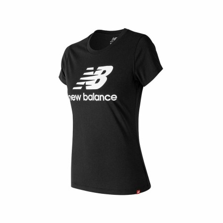 Maglia a Maniche Corte Donna New Balance WT91546 Nero Cotone