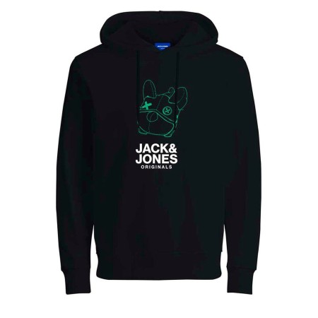 Felpa con Cappuccio Uomo JORPAL SWEAT HOOD FST Jack & Jones 2310015 Nero