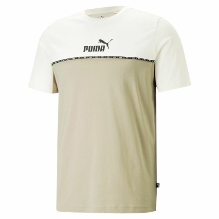 Maglia Puma Ess Block X Tape Beige Uomo