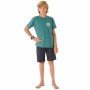 Maglia a Maniche Corte Bambino Rip Curl Stapler Azzurro