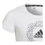 Maglia a Maniche Corte per Bambini Adidas Graphic Bianco