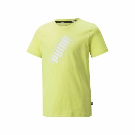 Maglia a Maniche Corte per Bambini Puma Power Logo Giallo