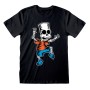 Maglia a Maniche Corte The Simpsons Skeleton Bart Nero Unisex