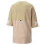 Maglia a Maniche Corte Donna Puma Colorblock Beige