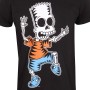 Maglia a Maniche Corte The Simpsons Skeleton Bart Nero Unisex