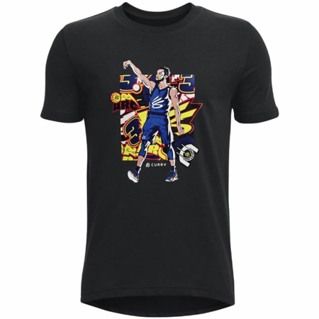 Maglia a Maniche Corte per Bambini Under Armour Curry Nero