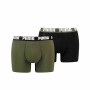 Boxer da Uomo Puma Nero Verde 2 Pezzi