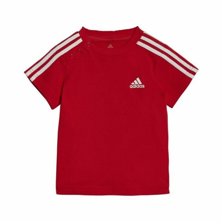 Completo Sportivo per Neonati Adidas Three Stripes Rosso