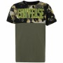 Maglia a Maniche Corte per Bambini Converse Blocked Camo Giallo