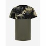 Maglia a Maniche Corte per Bambini Converse Blocked Camo Giallo