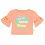 Maglia a Maniche Corte per Bambini Converse Ruffle Salmone