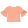 Maglia a Maniche Corte per Bambini Converse Ruffle Salmone