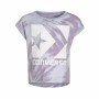 Maglia a Maniche Corte per Bambini Converse Tie Dye Prugna