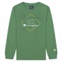 Maglia a Maniche Lunghe per Bambini Champion Athletic Crewneck Verde