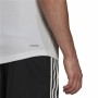 Polo a Maniche Corte Uomo Adidas Primeblue 3 Stripes Bianco