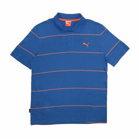 Polo a Maniche Corte Uomo Puma Jacquard Azzurro