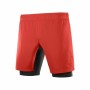 Pantaloncino Sportivo Salomon TwinSkin Rosso