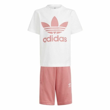 Completo Sportivo per Bambini Adidas Trifolio Bianco