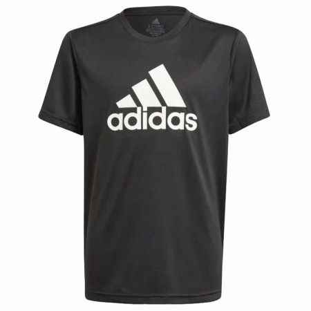 Maglia a Maniche Corte Adidas Sports Nero/Bianco