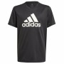 Maglia a Maniche Corte Adidas Sports Nero/Bianco