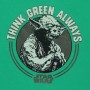 Maglia a Maniche Corte Star Wars Yoda Think Green Verde Unisex